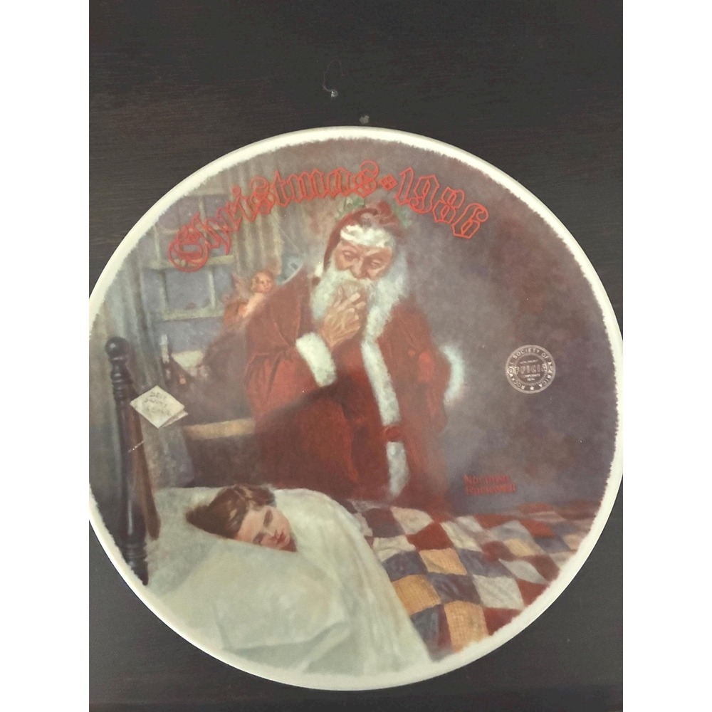 Knowles‎ Norman Rockwell "Deer Santa" Limited Edition 1986 Fine China Plate